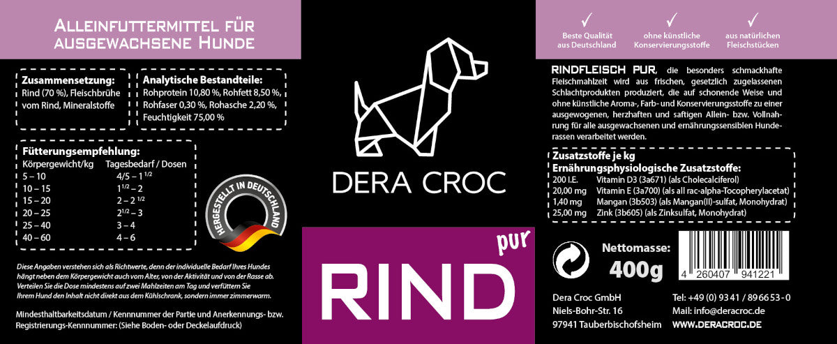DERA CROC Premium Nassfutter